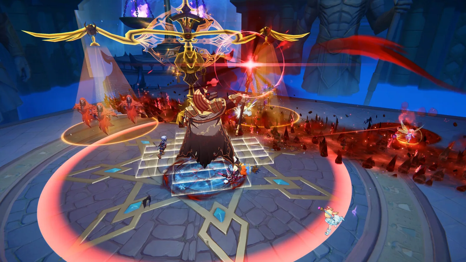 Ragnarok: The New World party fighting a dungeon boss