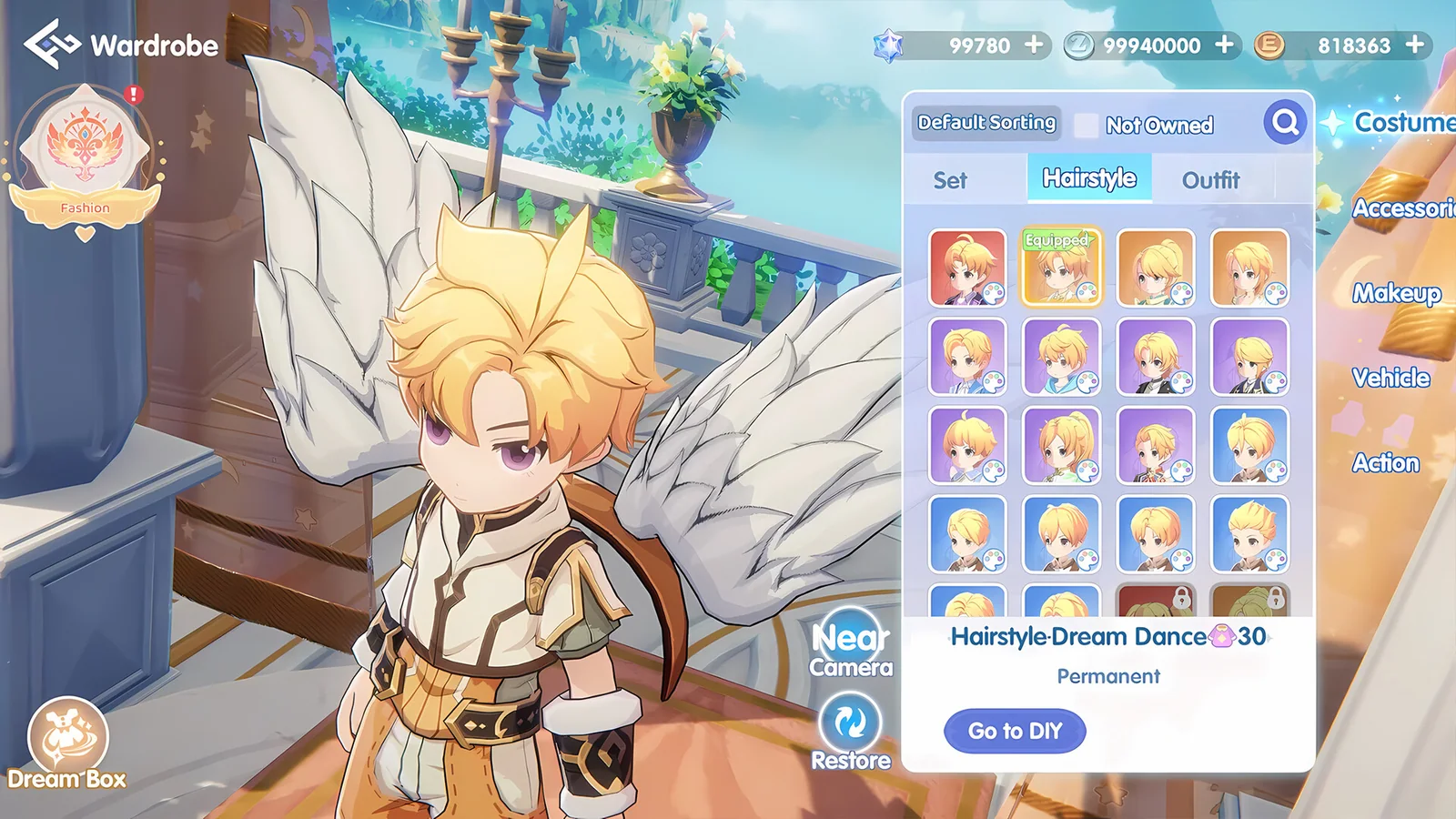 Ragnarok: The New World wardrobe and hairstyle interface