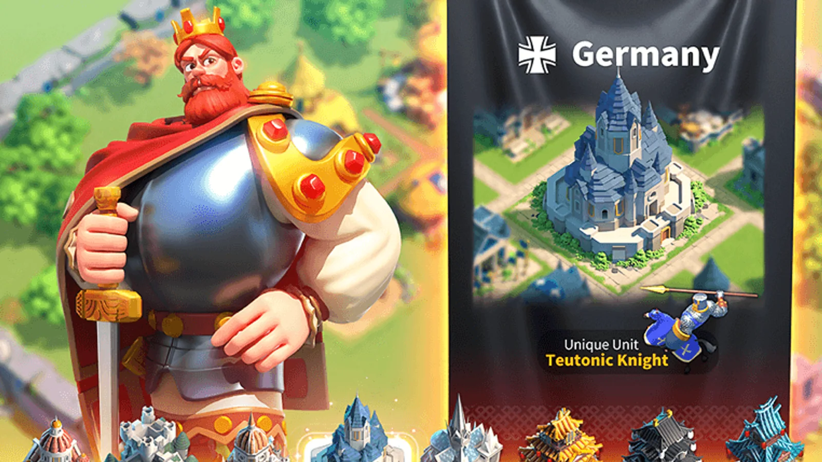 Rise of Kingdoms civilization and unique unit selection