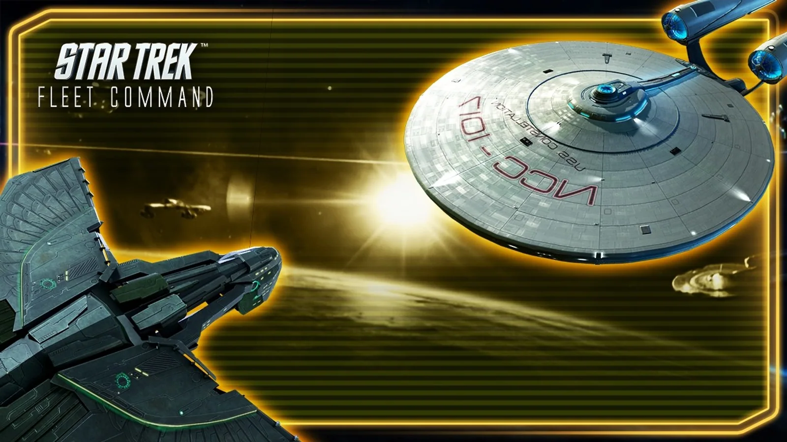 Star Trek Fleet Command ships in official cinematic artwork
